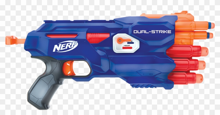 Nerf N Strike Elite Dual Strike Blaster - Nerf Dual Strike Clipart #655289