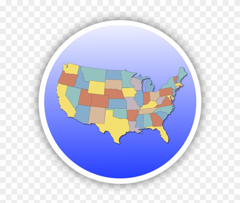 United States Map Quiz 4 - Circle Clipart #655868