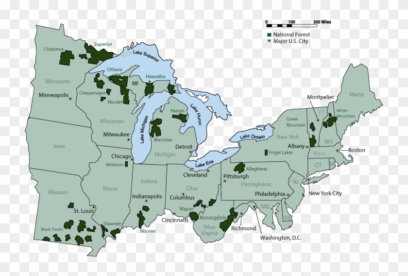A Map Of The Eastern Region Of The United States Displaying - Atlas Clipart #656088