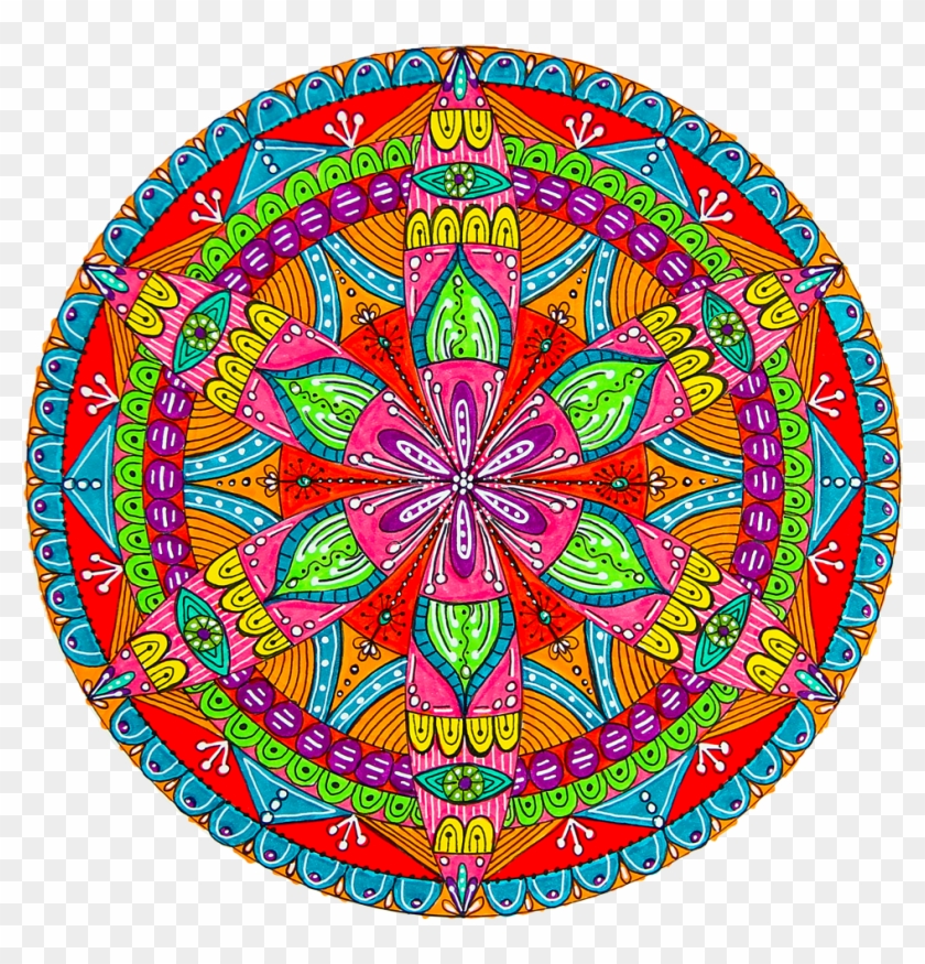 Draw A Mandala With A Compass - Draw Kaleidoscope Clipart #656321