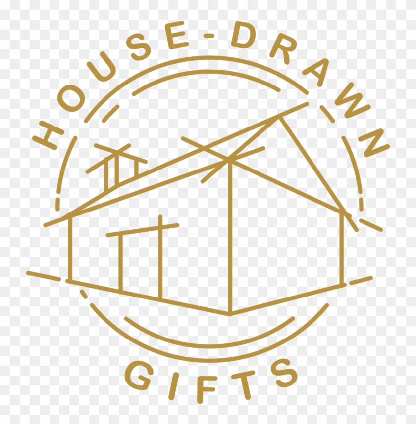 Housedrawngiftslogo-02 - Circle Clipart #656784
