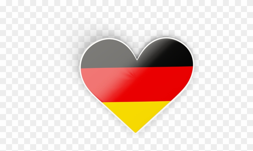 Illustration Of Flag Of Germany - Germany Flag Heart Png Clipart