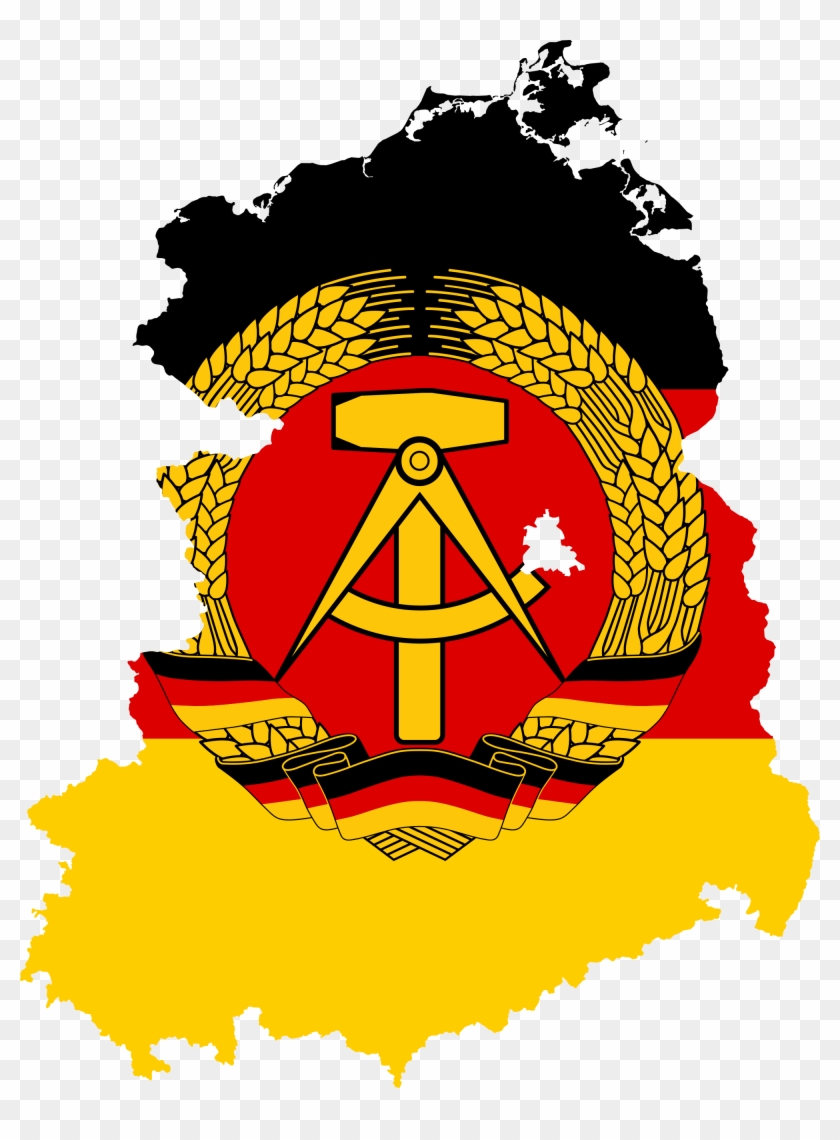 Open - Flag Map Of West Germany Clipart