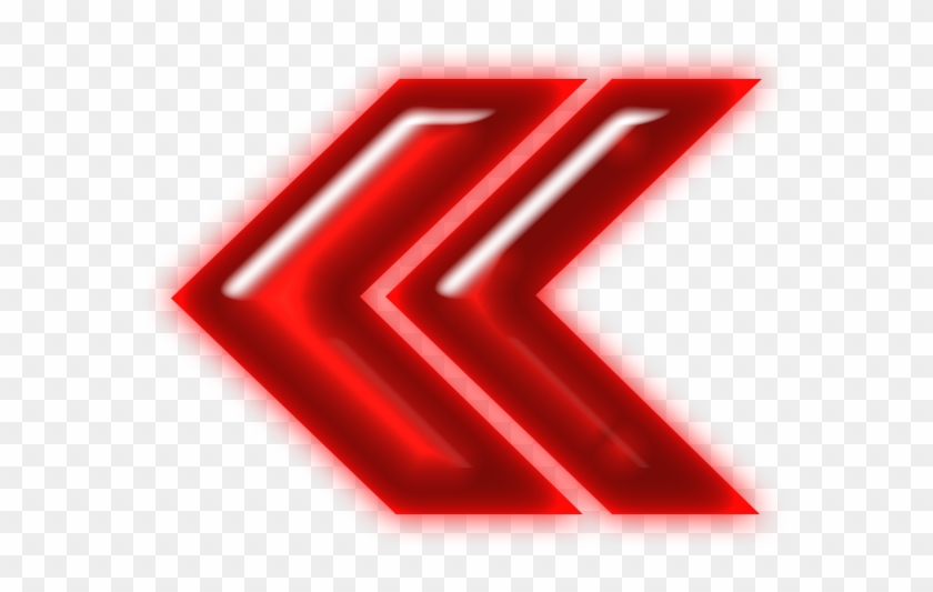 Double Arrow Neon Red Left - Neon Arrows Png Clipart