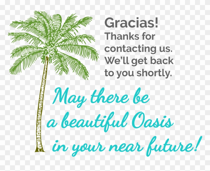 Thanks For Contacting Us Graphic - Coconut Tree Clip Art - Png Download