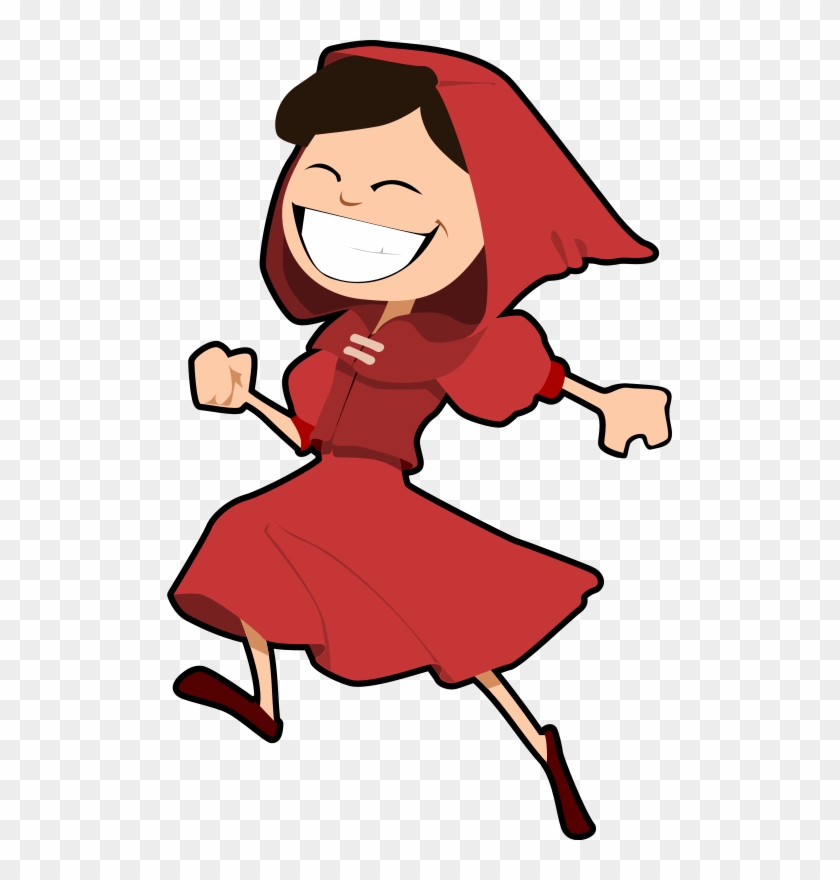 Red Riding Hood Clipart Happy Girl - Little Red Riding Hood - Png Download