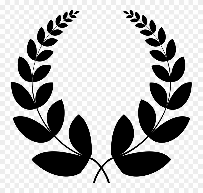 Black, Conquest, Laurel, Silhouette, Triumph, Victory - Laurel Wreath Png Black Clipart