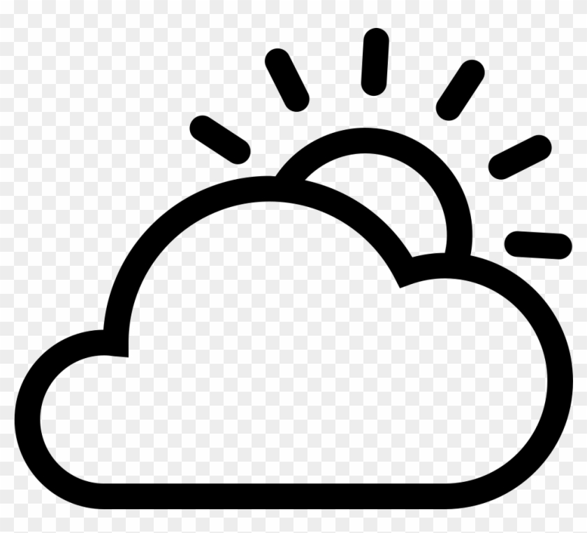 Png File Svg - Cloud With Sun Icon Clipart