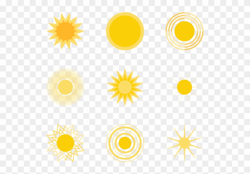 Sun Icon Set - Sun Moons And Stars Clipart