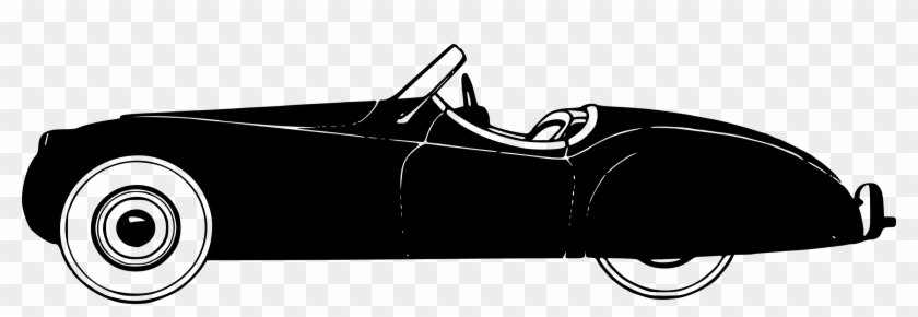 Car Drawing Picture Freeuse Library - Black And White Classic Car Png Clipart #658752