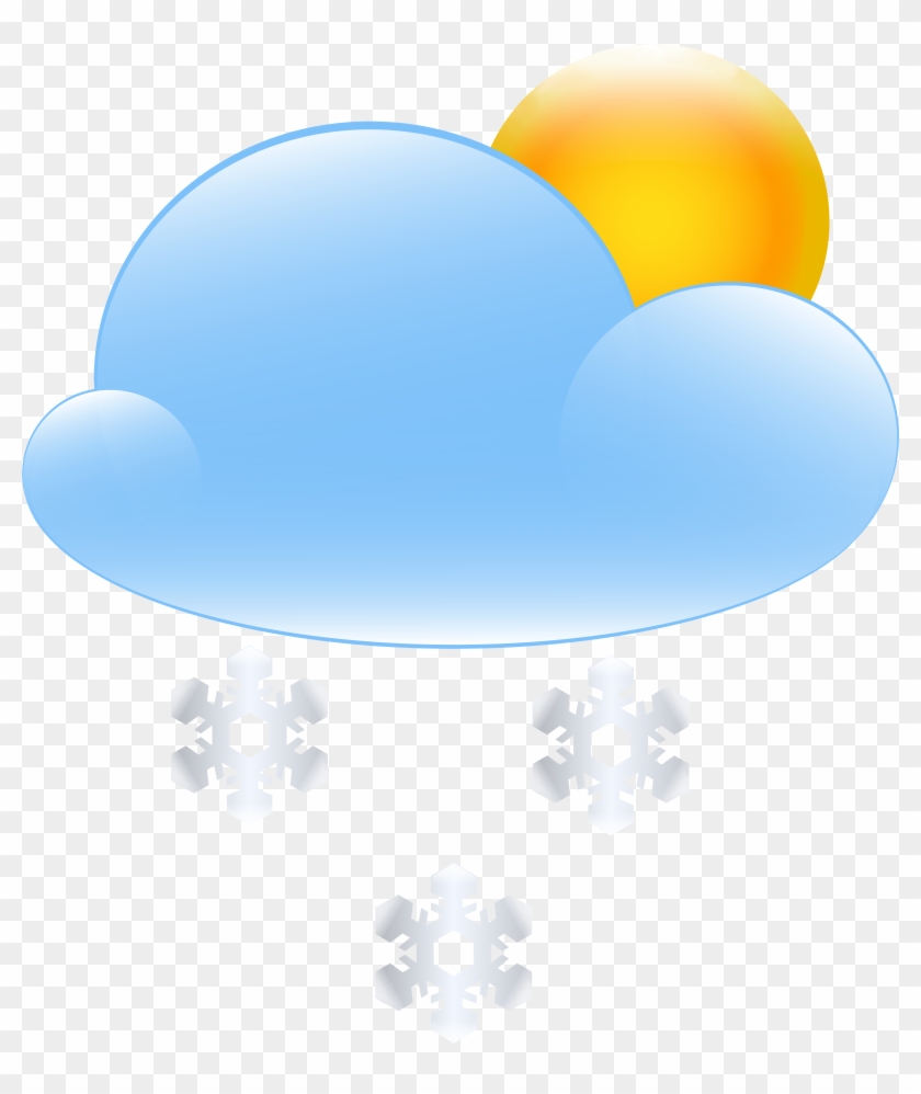 Sun Cloud And Snow Weather Icon Png Clip Art Transparent Png #658857