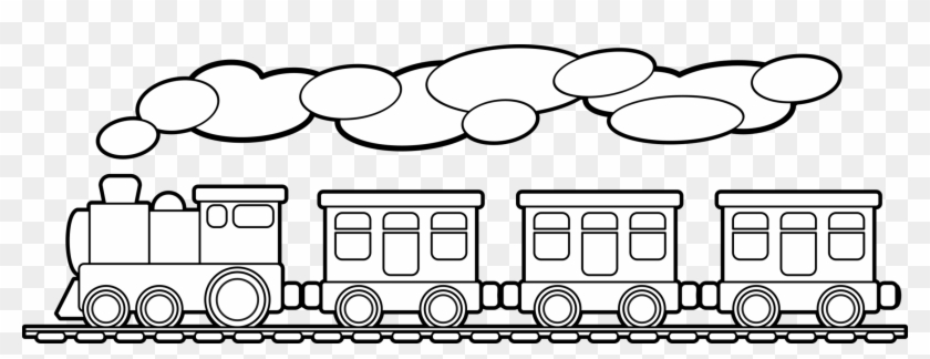 Toy Trains & Train Sets Drawing Solar-powered Calculator - Black And White Toy Train Clipart - Png Download