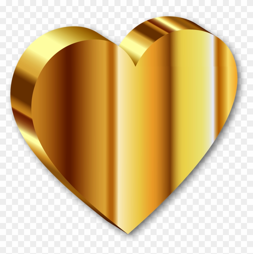 Gold Heart - Heart Of Gold Png Clipart