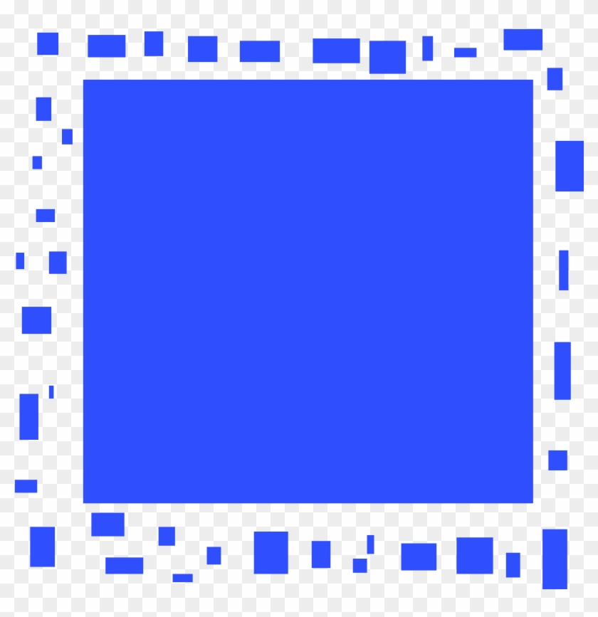 A Blue Square - Circle Clipart #659235