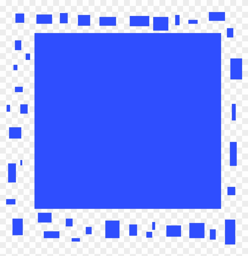 A Blue Square - Circle Clipart