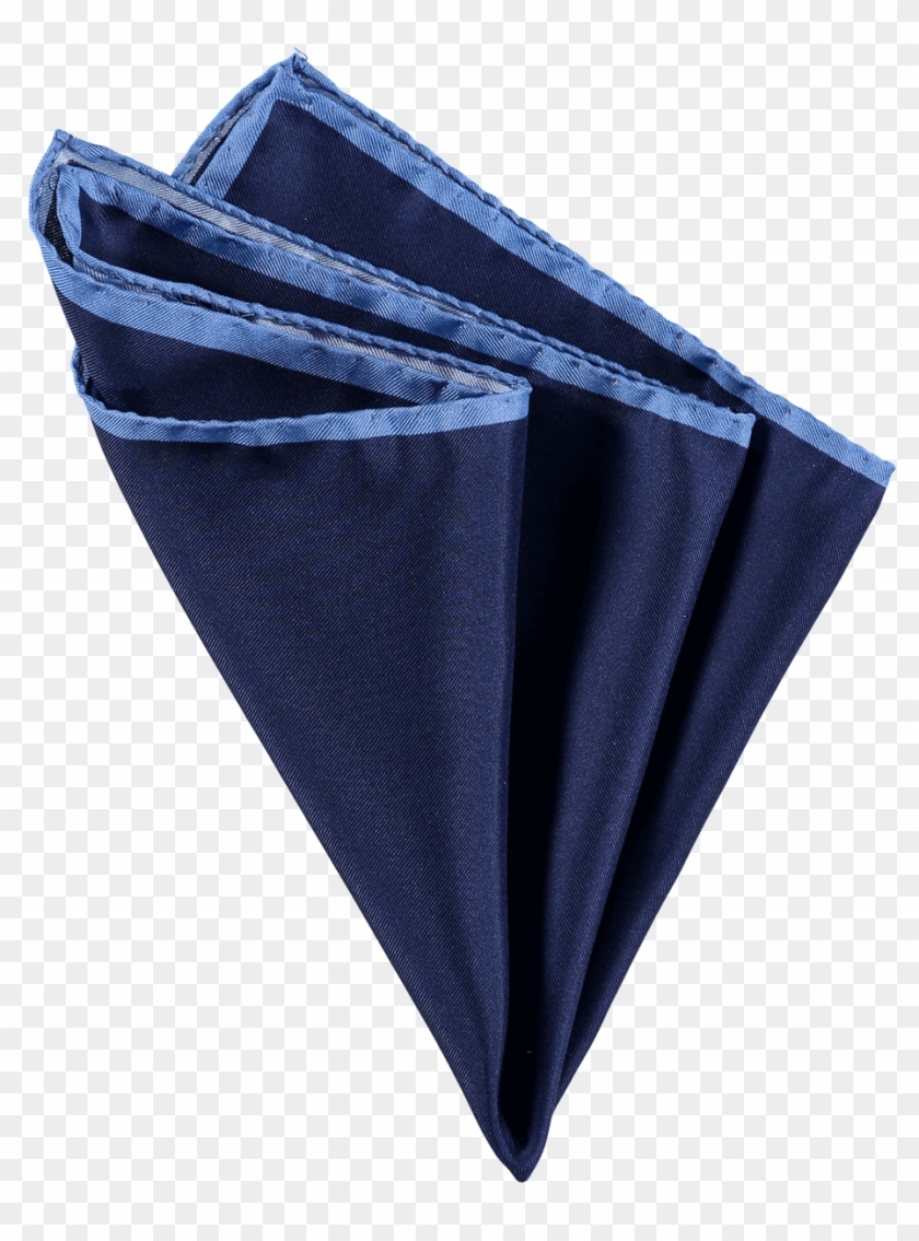 Silk Plain Pocket Square Navy/sky Blue - Leather Clipart #659386