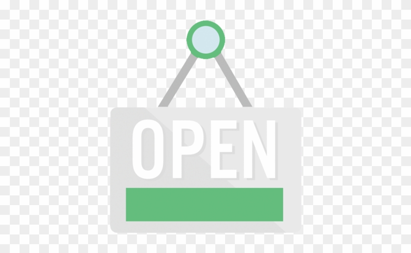 Open Store Sign Icon - Sign Clipart #659418