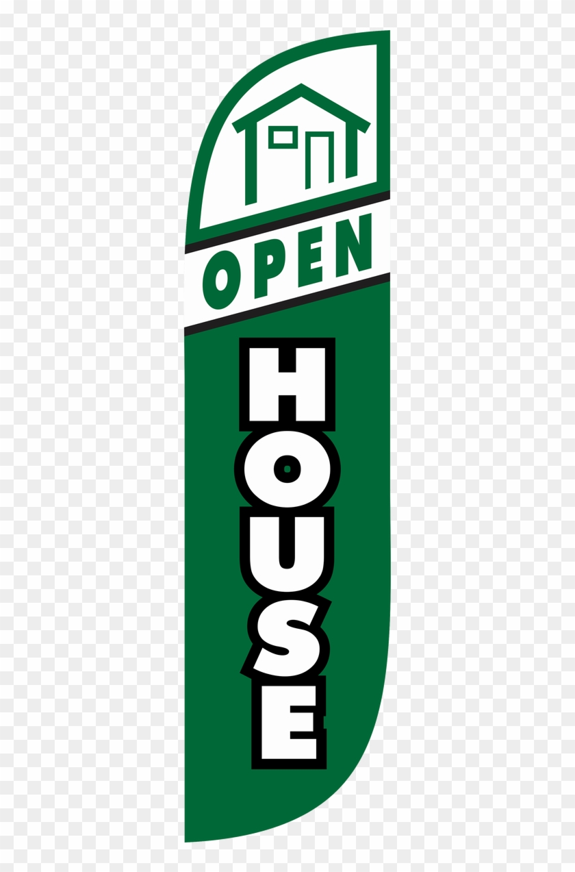 5ft Open House Feather Flag Green - Parallel Clipart #659619
