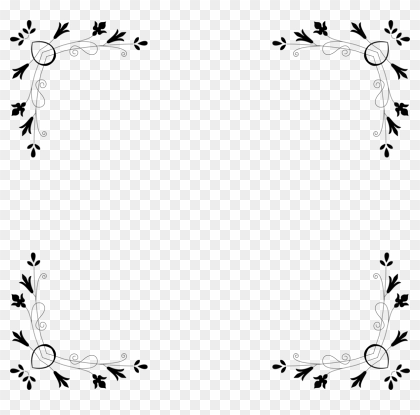 Video Black And White Visual Arts Map Floral Design - Cyber Border Clipart