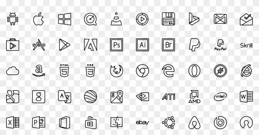 Icon Logos And Brands - Free Vector Icon Pack Download Clipart