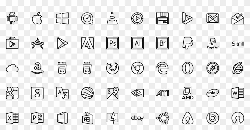 Icon Logos And Brands - Free Vector Icon Pack Download Clipart #660408