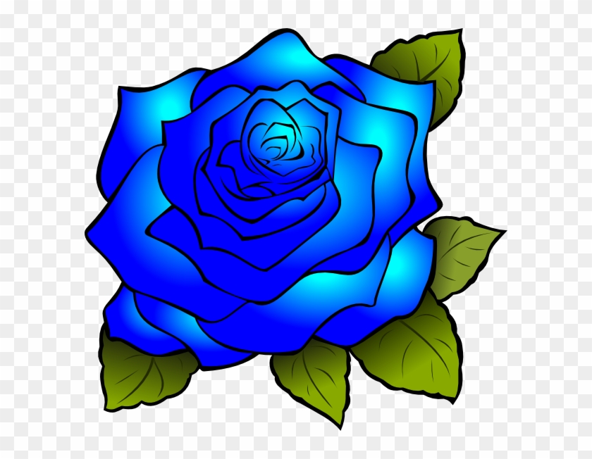 Blue Rose Svg Clip Arts 600 X 572 Px - Png Download #660499