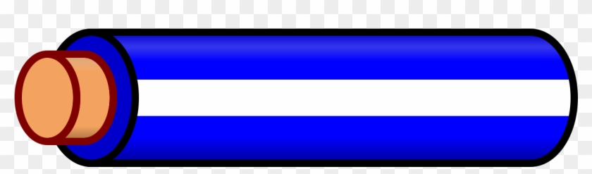 Wire Blue White Stripe - Blue Wire With White Stripe Clipart