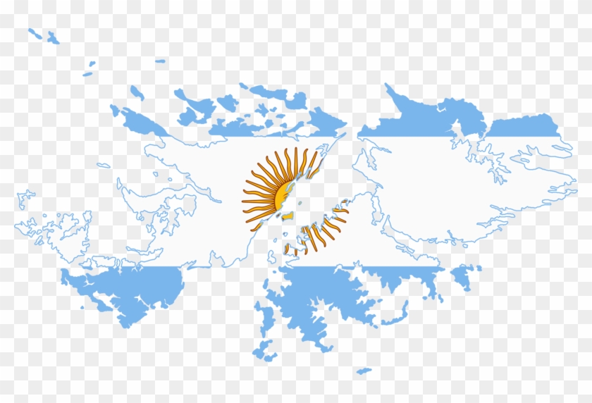 Flag Map Of Falkland Islands - Falkland Islands Clipart
