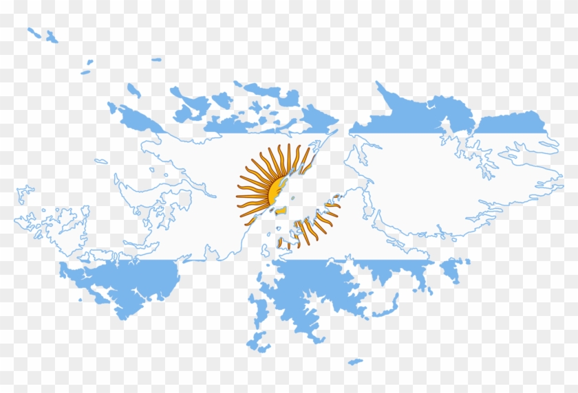 Flag Map Of Falkland Islands - Falkland Islands Clipart #660792
