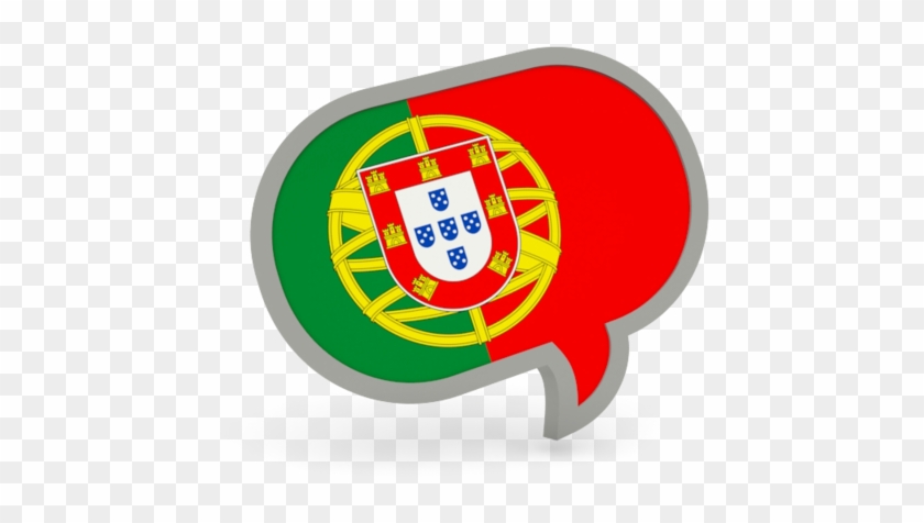 Speech Bubble Icon Illustration Of Flag Portugal - Portuguese Flag Speech Bubble Clipart