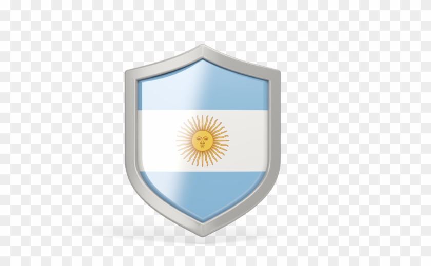 Illustration Of Flag Of Argentina - Argentina Flag Shield Png Clipart #661395