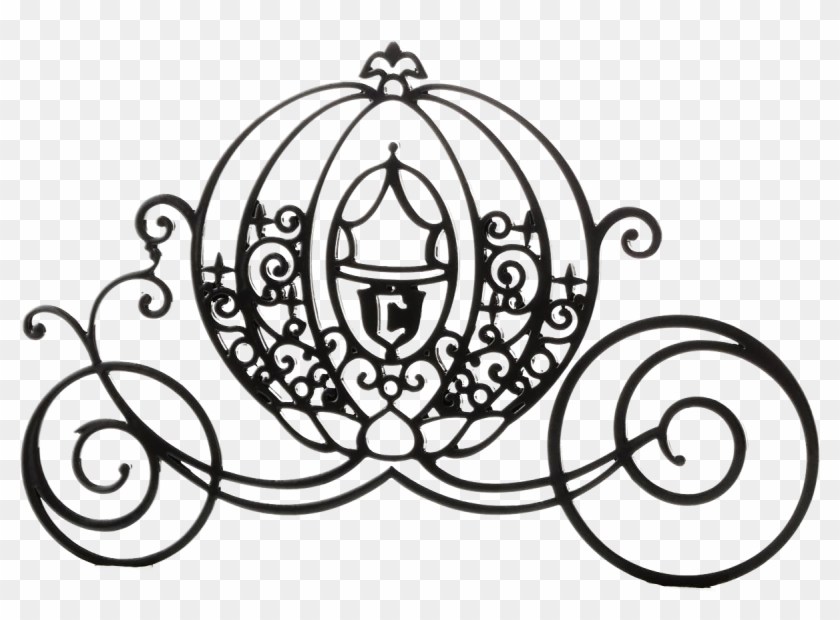 Mickey Mouse Black Cartoon - Cinderella Carriage Silhouette Clipart