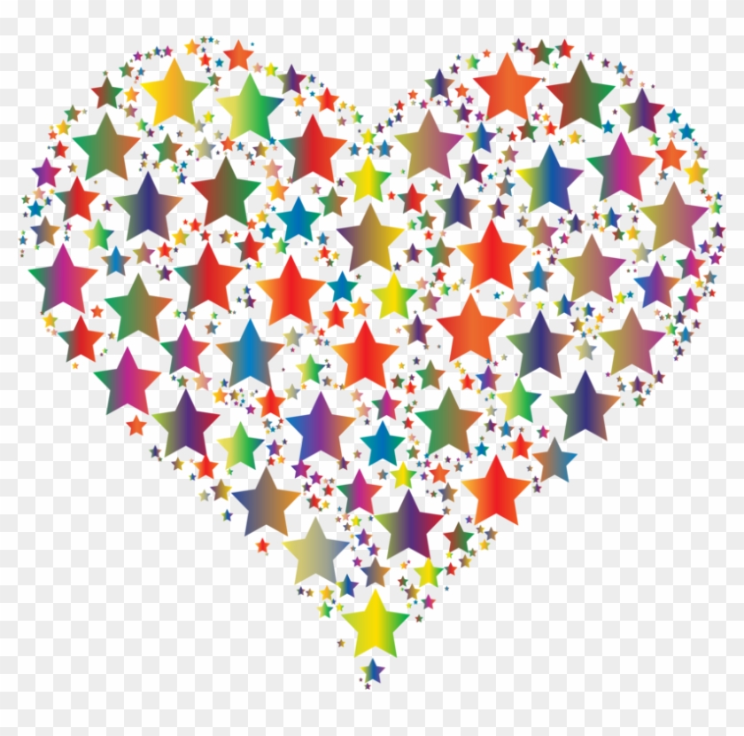 Star Computer Icons Heart Drawing - Stars Colorful Clipart #661699