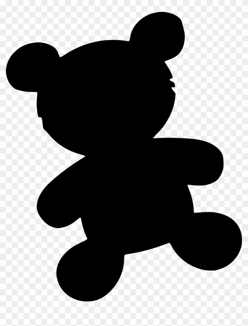 Download Png - Teddy Bear Silhouette Vector Clipart #661732