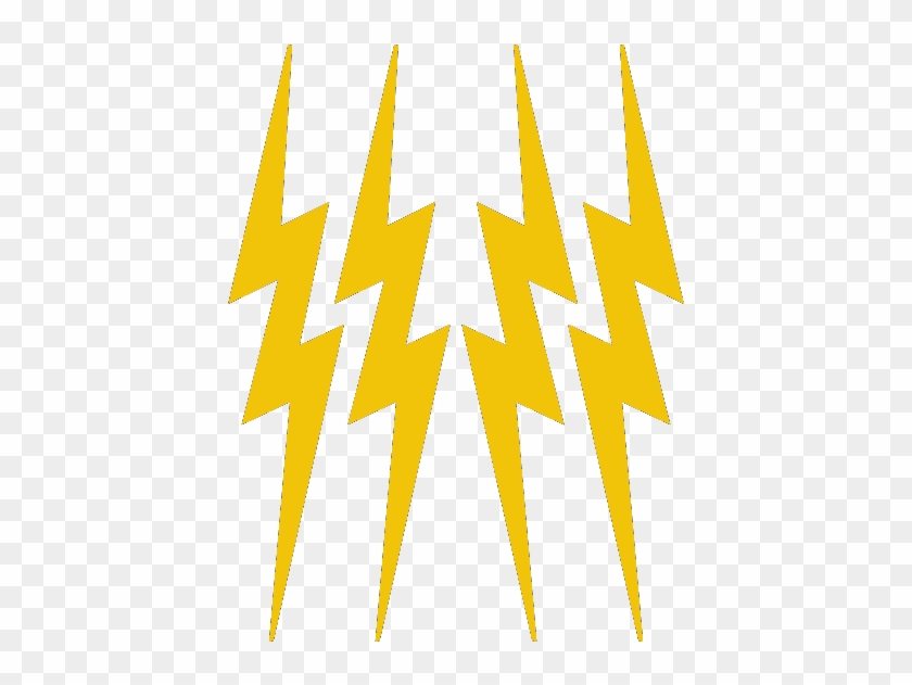Yellow Lightning Bolts 3 5/8" X 4 3/4" Reflective Vinyl - Graphic Design Clipart