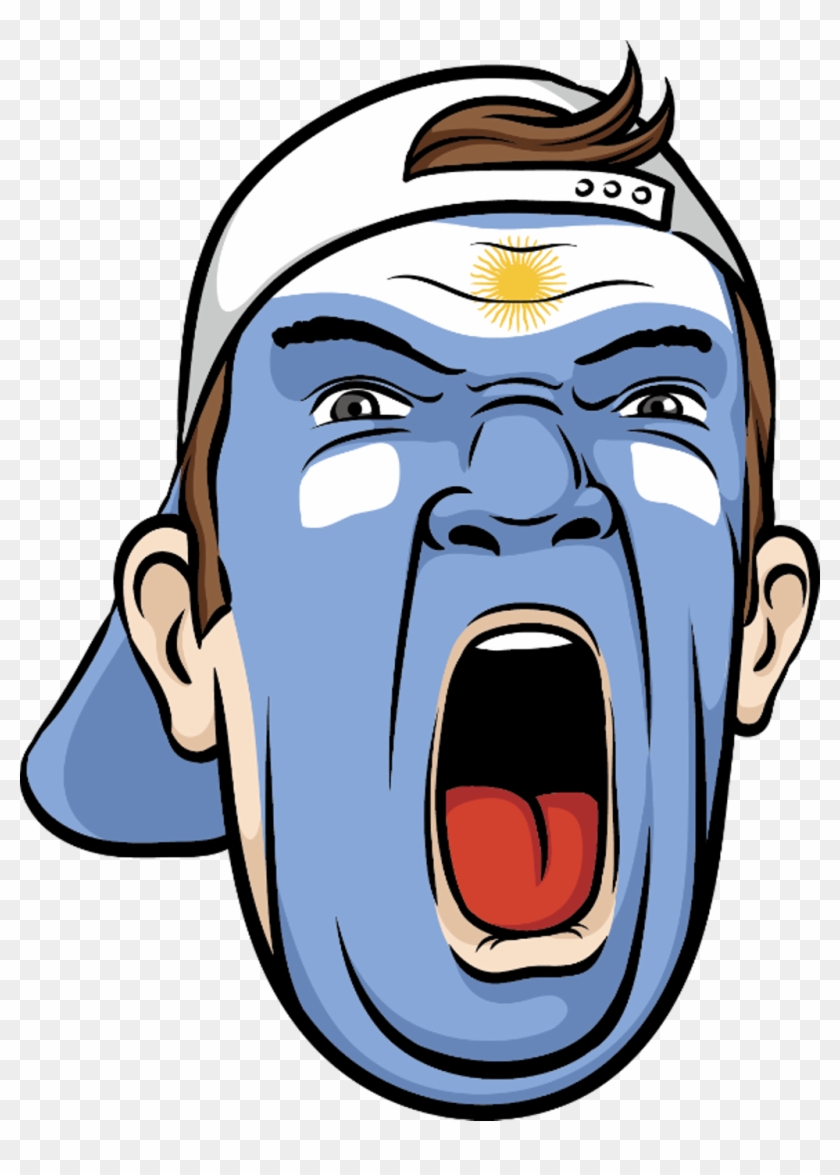 Football Sticker - Football Fan Cartoon Clipart