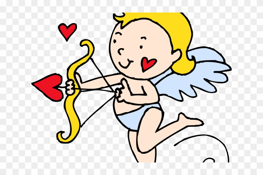 Cupid Clipart Heart Drawing - Valentine Cupid Clipart Black And White - Png  Download (#662356) - PikPng