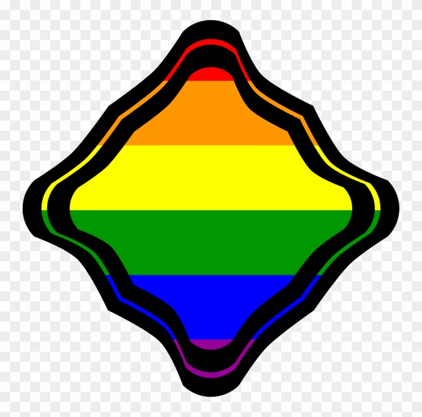 Rainbow Flag Yellow Green - Squiggly Square Clipart #662390