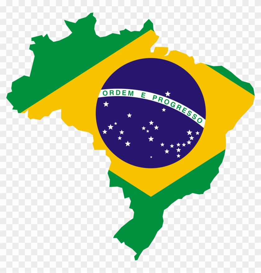 This Free Icons Png Design Of Brazil Flag Map Clipart #662427