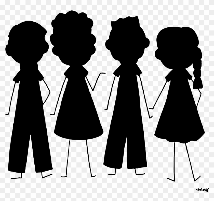Human Cartoon Silhouette - Illustration Clipart