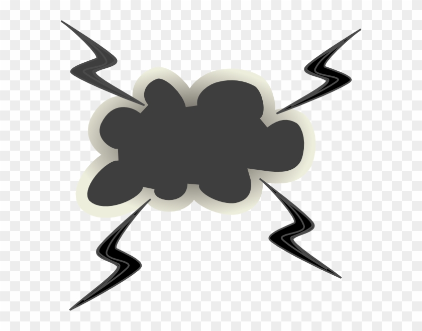 With Lightening Bolts Clip - Angry Cloud Clipart Png Transparent Png #662647