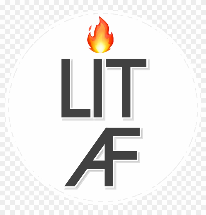 Circle Lit Litaf Fire Logo Text Circle - Circle Clipart #662703