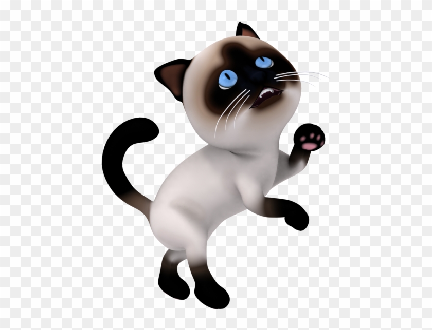 3d Cartoon Cat Character Asking For Food - 3d Cartoon Characters Png Clipart
