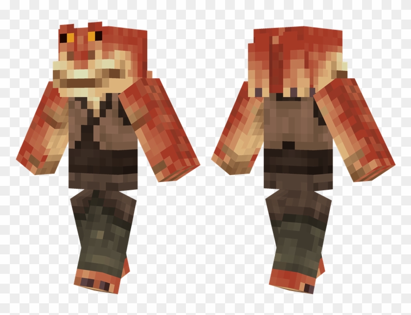 Jar Jar Binks - Green And Black Minecraft Skins Clipart #663385