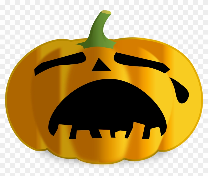 Crying Pumpkin From Pixabay - Sad Jack O Lantern Face Clipart #663413