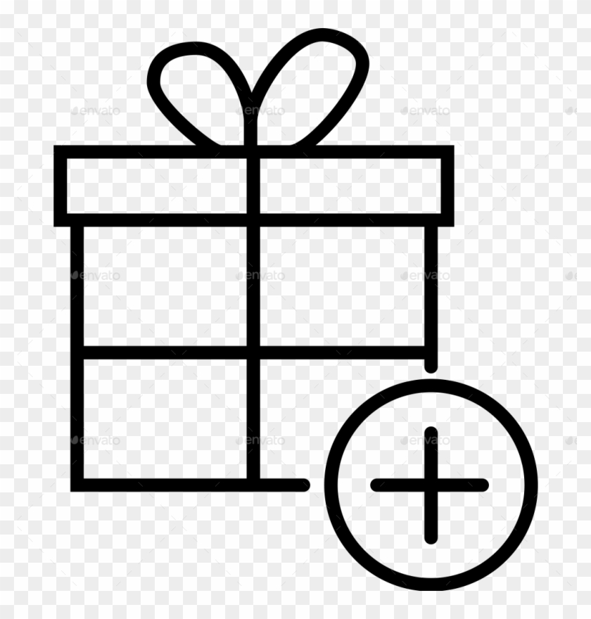 25 Gift Line Icons - Gift Outline Vector Png Clipart #663506
