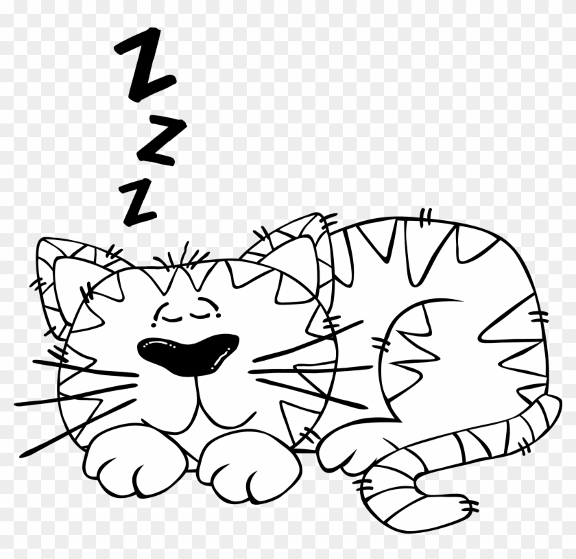 This Free Icons Png Design Of G Cartoon Cat Sleeping Clipart