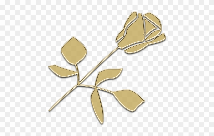 Rose, Gold, Symbol, Sign, Flower, Icon, Gift, Flowers - Illustration Clipart #663711