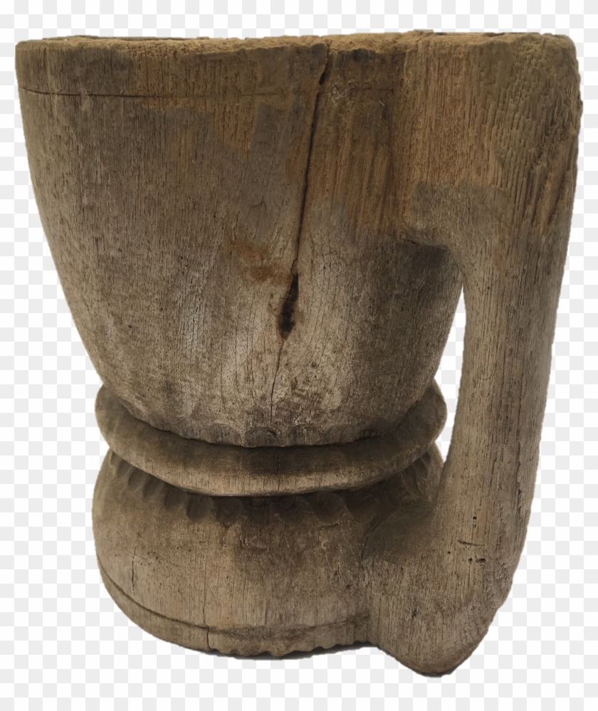 Old Antique Wooden One Piece Hand Carved Jar Wood Tribal Clipart #663815