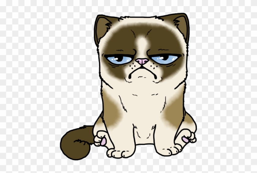 Grumpy Cat Christmas Clipart - Cat Clipart Grumpy - Png Download